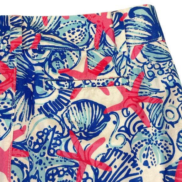 Lilly Pulitzer Chipper Shorts Womens Sz 4 Starfish She She Shells Bermuda Beachy - Picture 6 of 13